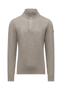 Discount Trui met halve rits en nylon-details Truien