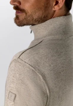 Discount Trui met halve rits en rubberen badge Truien