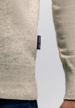 Discount Trui met halve rits en rubberen badge Truien