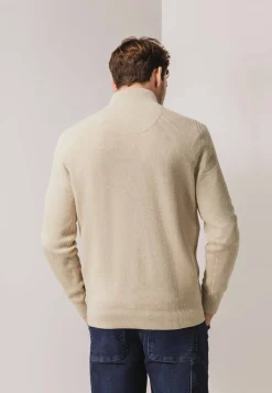 New Trui met halve rits en structuurpatroon Truien