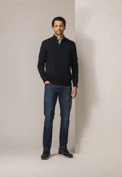 Online Trui van katoen met halve rits Truien