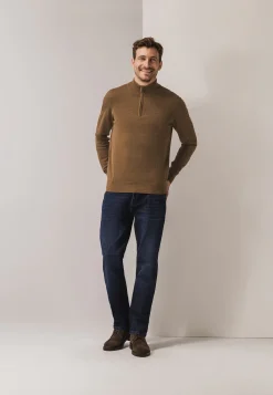 Sale Trui van katoen met halve rits Truien