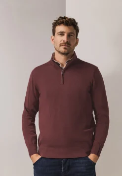 Discount Trui van katoen met halve rits Truien