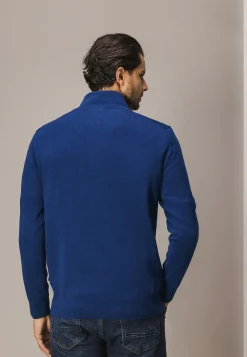 Clearance Trui van katoen met halve rits Truien