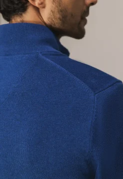 Clearance Trui van katoen met halve rits Truien