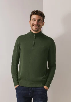 New Trui van katoen met halve rits Truien