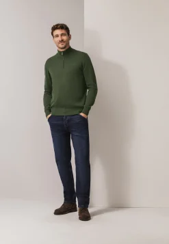 New Trui van katoen met halve rits Truien