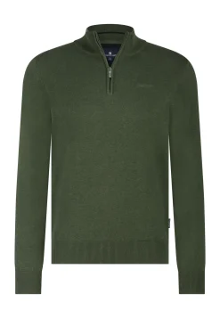 New Trui van katoen met halve rits Truien