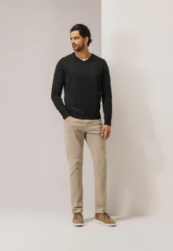 Clearance Trui van lamswol met V-hals Truien