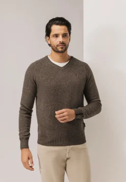 Sale Trui van lamswol met V-hals Truien