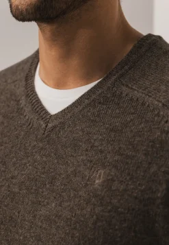 Sale Trui van lamswol met V-hals Truien