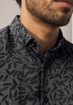 Sale Twill overhemd met botanische print Overhemden
