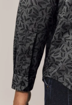 Sale Twill overhemd met botanische print Overhemden