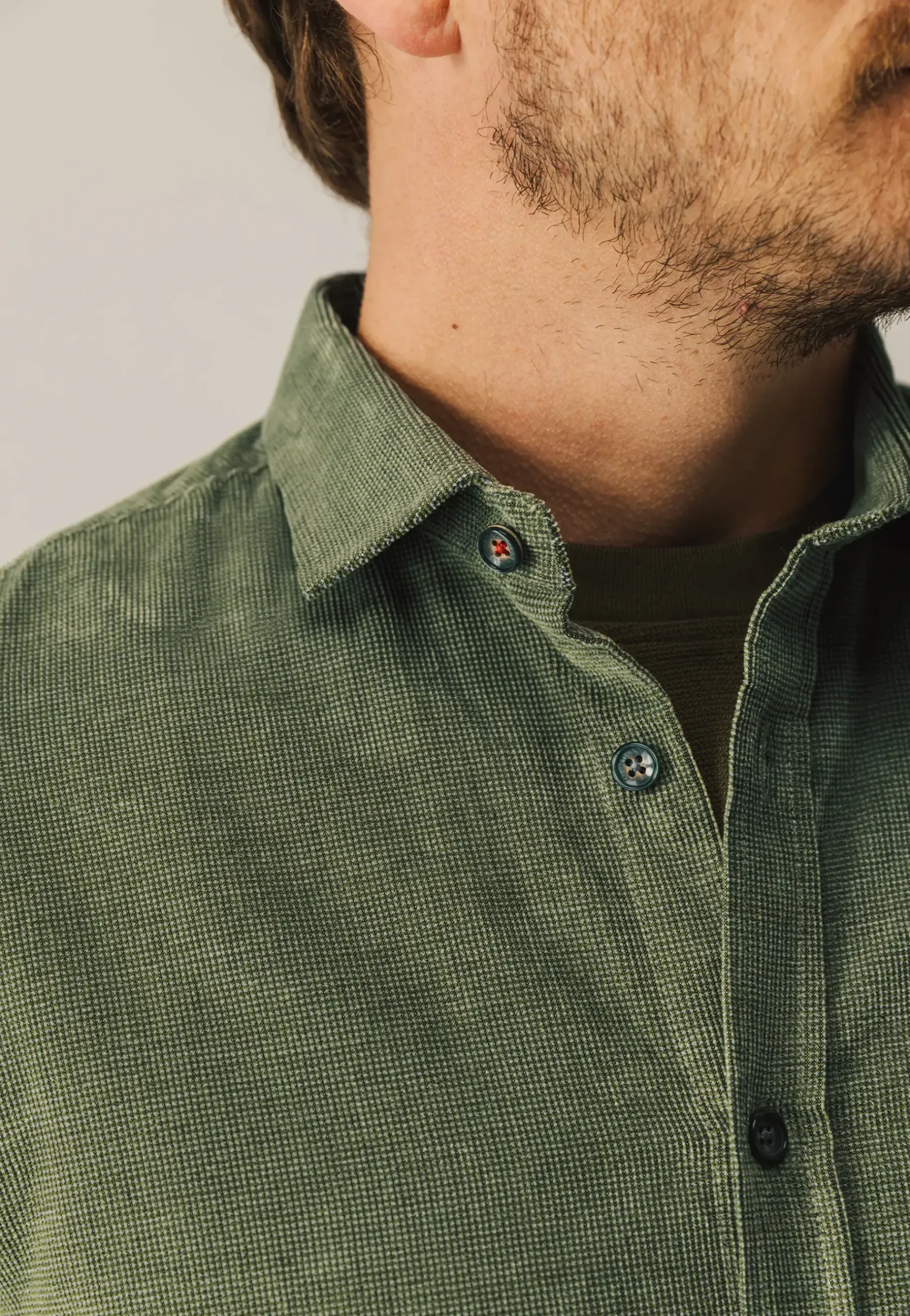 Discount Velours overhemd van katoen Overhemden