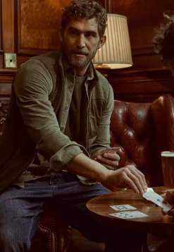 Discount Velours overhemd van katoen Overhemden