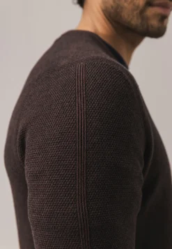 Outlet V-hals trui van biologisch katoen Truien