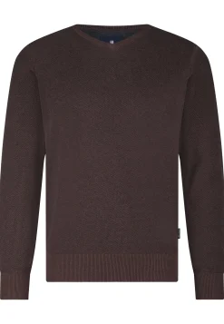 Outlet V-hals trui van biologisch katoen Truien